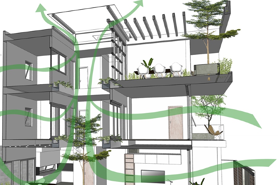 Thiết kế lắp đặt hệ thống thông gió nhà ở gia đình tiết kiệm điện năng