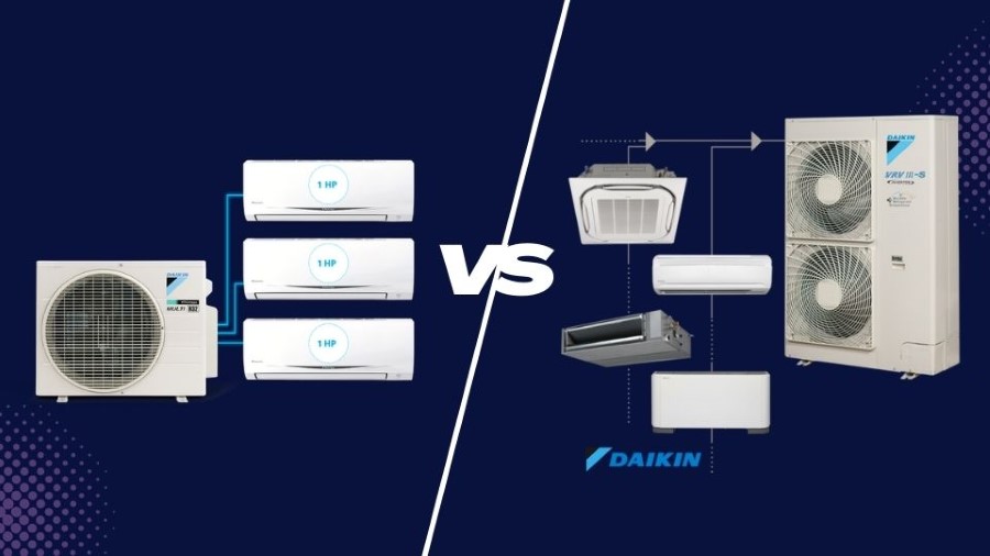 So sánh điều hòa Multi và VRV để tối ưu đầu tư cho công trình