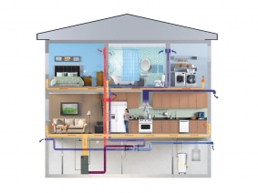 Thiết kế lắp đặt hệ thống thông gió nhà ở gia đình tiết kiệm điện năng