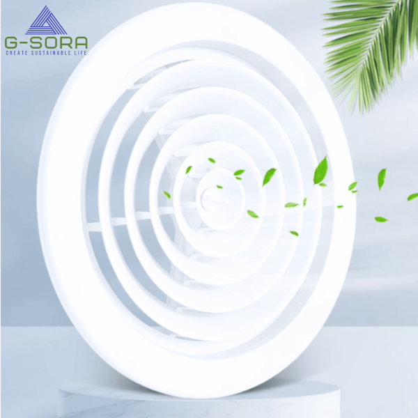 Miệng gió khuếch tán tròn nhựa ABS